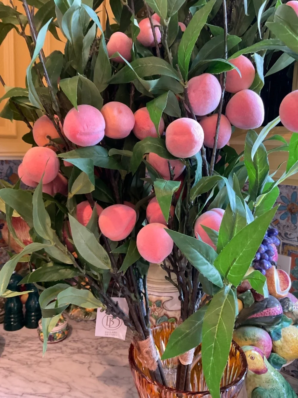 21 peach stems from Ballard designs. New and like new condition